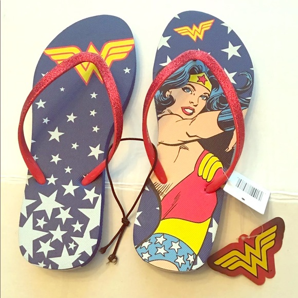 wonder woman flip flops